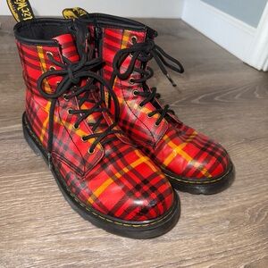 Dr. Martens Doc 1460 Tartan J Plaid Leather Boot US Size 4M